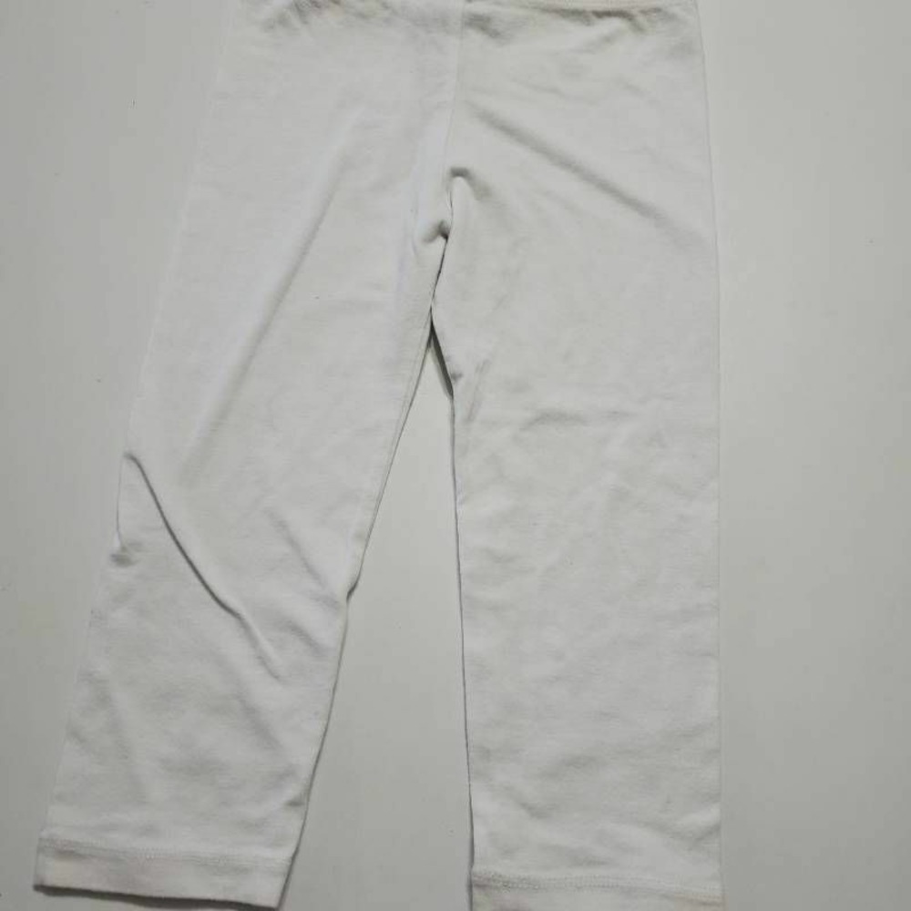 IZ Amy Byer Girls Leggings White Stretch Elastic Waist Cotton Blend Pull Ons 4